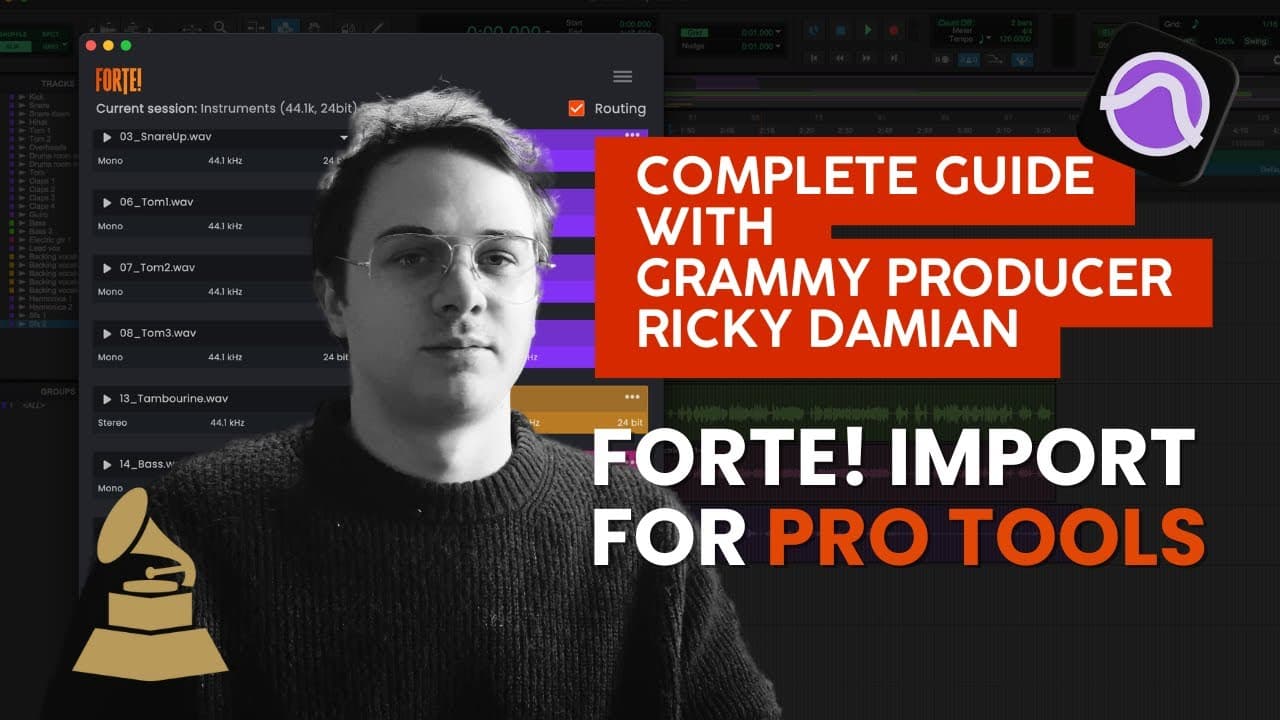 Forte! Import for Pro Tools - Overview by Grammy-Winning Producer Ricky Damian (Mark Ronson, Sampha)